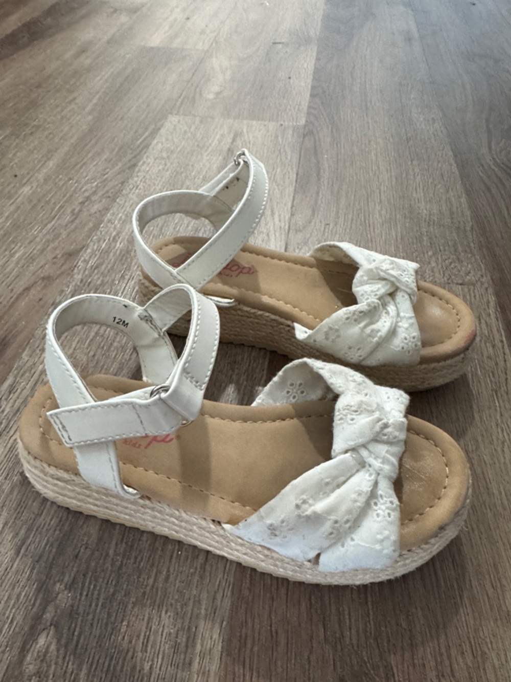 Jellypop Girls White Bow Espadrille Sandals